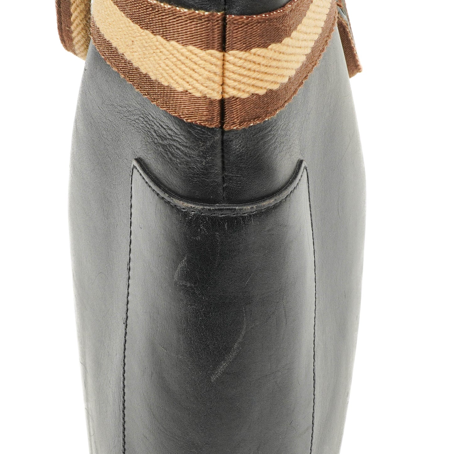Gucci Web Leather Tote Bag Black