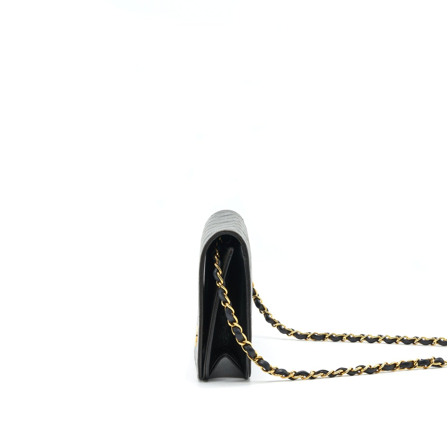 Chanel Lambskin Flap Bag with Chain Black 24K