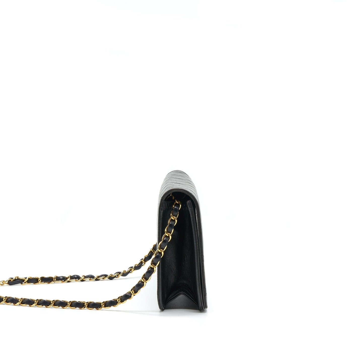 Chanel Lambskin Flap Bag with Chain Black 24K