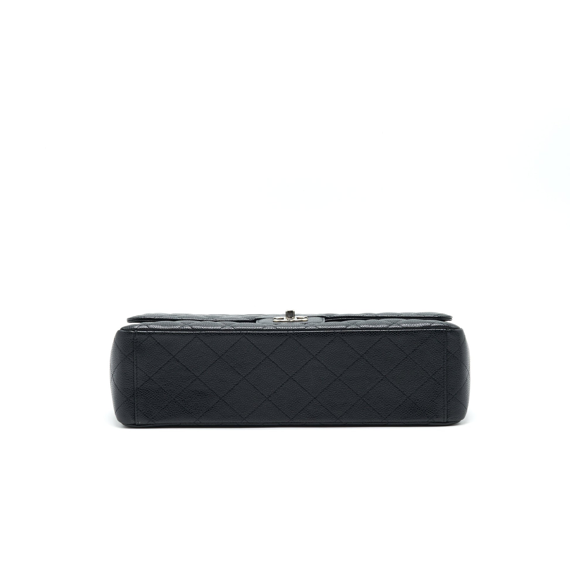 CHANEL CAVIER CLASSIC MAXI SINGLE FLAP BAG BLACK