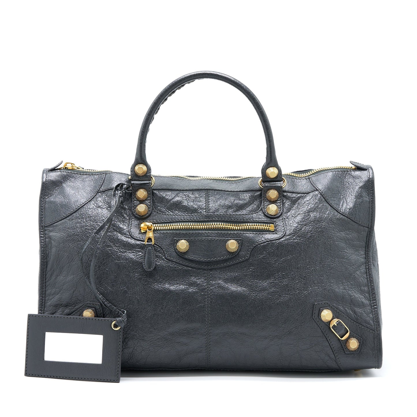 Balenciaga Giant 12 Work City Purse Lambskin Gris Fossile