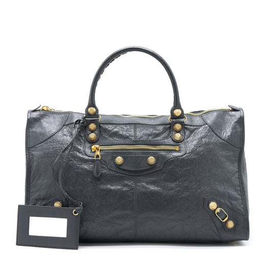 Balenciaga Giant 12 Work City Purse Lambskin Gris Fossile