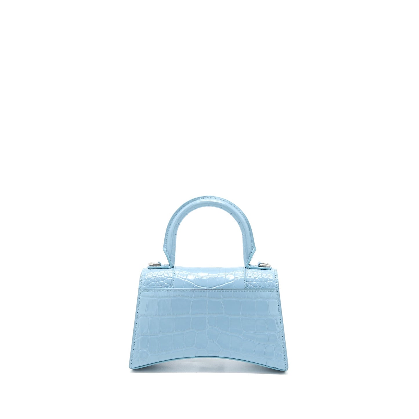 Balenciaga Hourglass Cro-Embossed Calfskin Light Blue