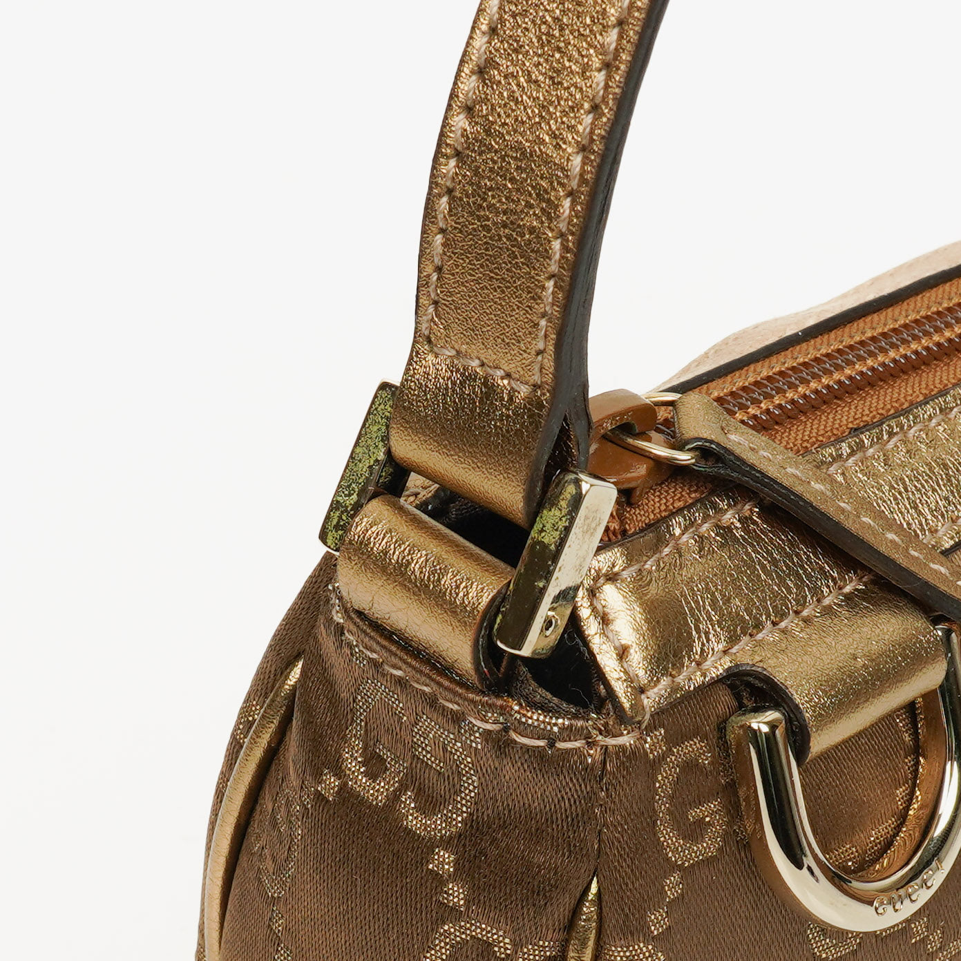 Gucci GG Satin Abbey D-ring Pochette Bag