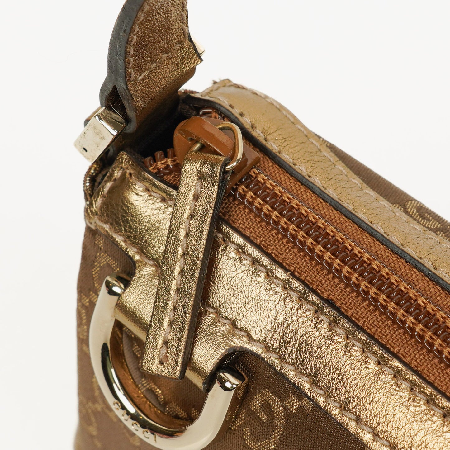 Gucci GG Satin Abbey D-ring Pochette Bag