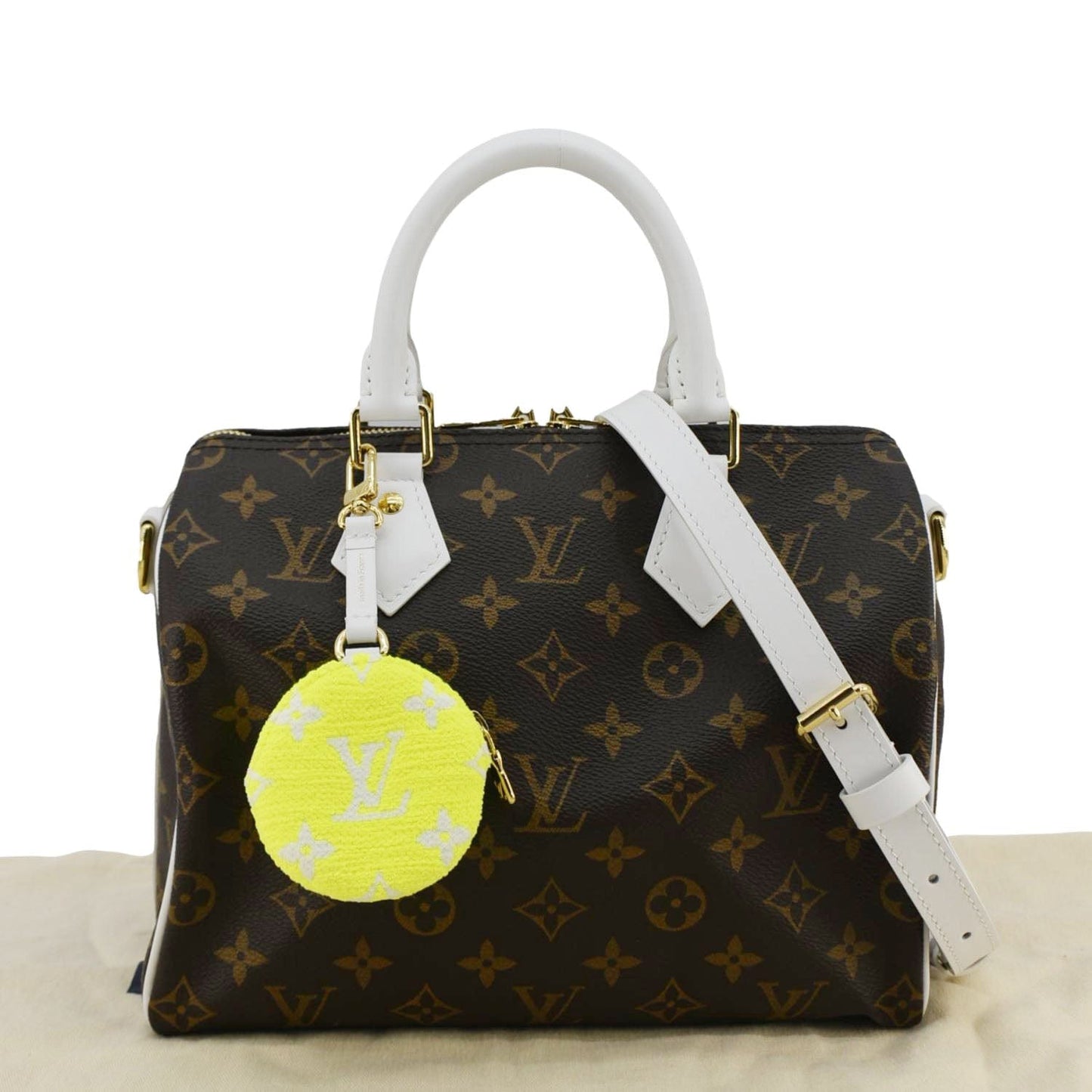 LOUIS VUITTON 25 Bandouliere LV Match Monogram Canvas Satchel Bag White