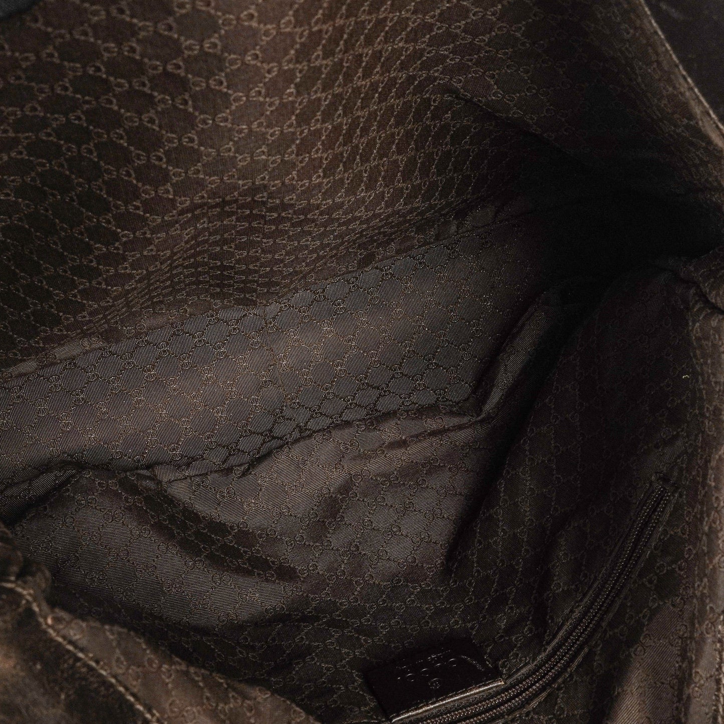 Gucci Bamboo Top Handle Beige Canvas Brown Lerahter Hobo Bag