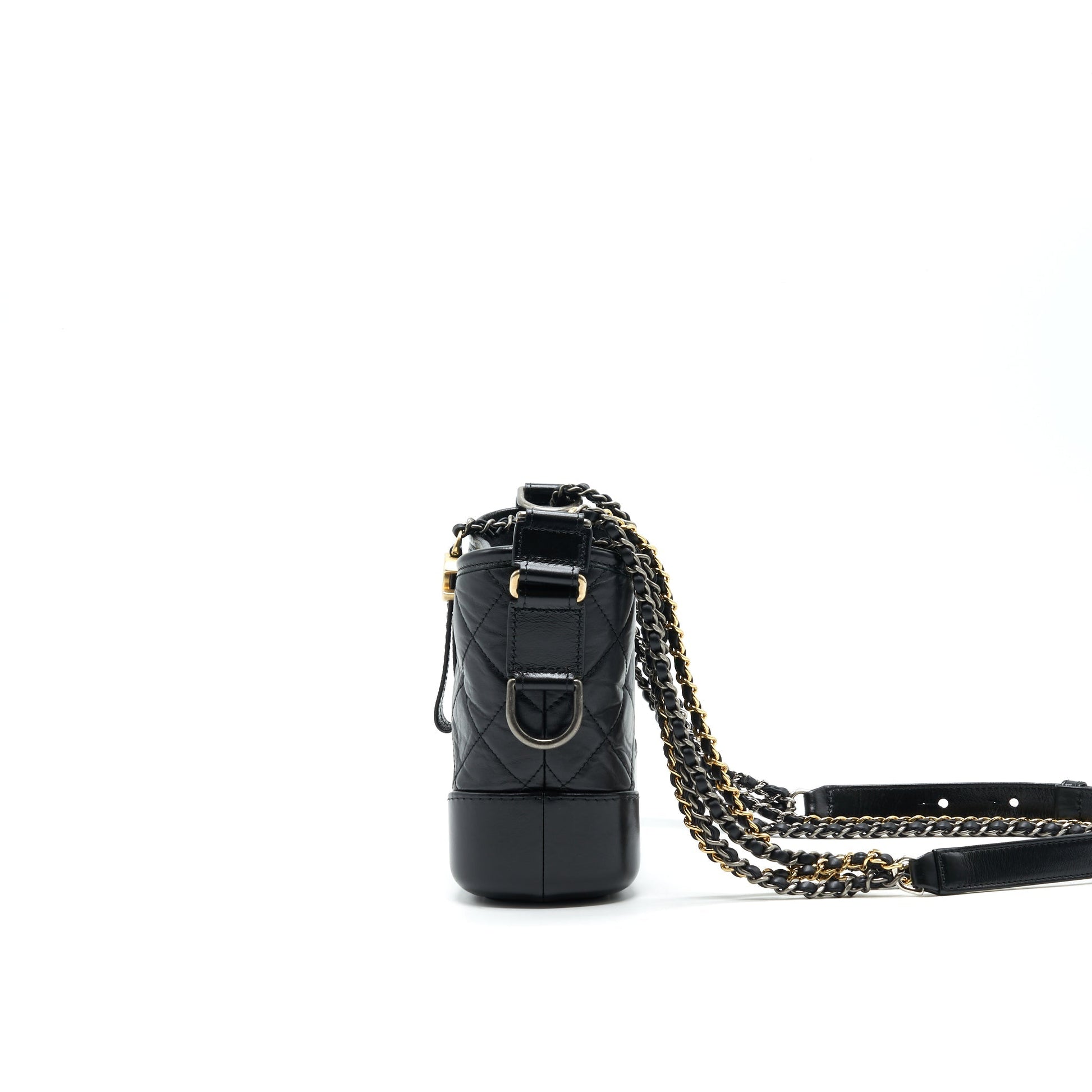 Chanel Small Gabrielle Hobo Bag Black Serial 26