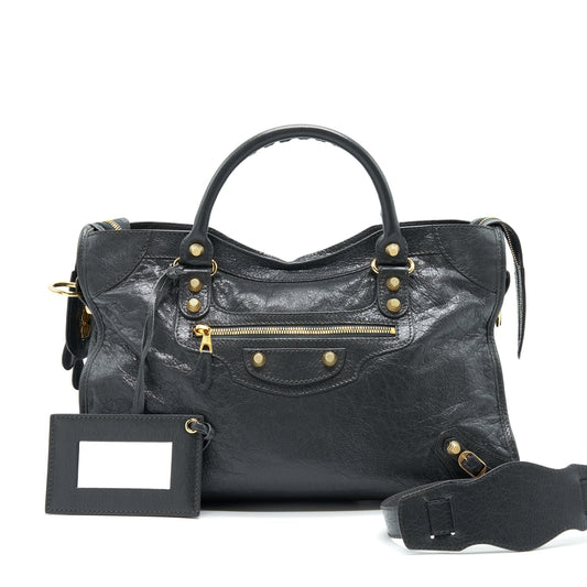Balenciaga GIANT CITY IN DARK GREY GHW
