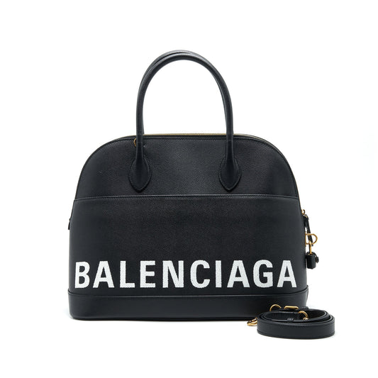 Balenciaga Large Villa Top Handle Tote Purse Black