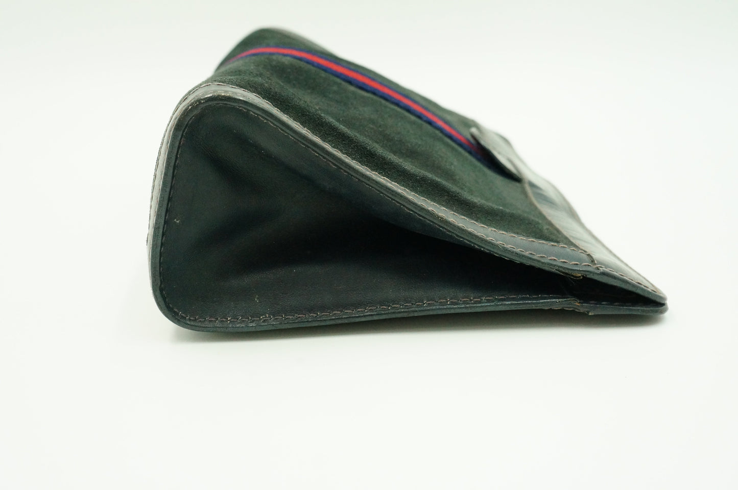 Gucci "Accessory Collection" Pouch in Navy Blue Suede Leather