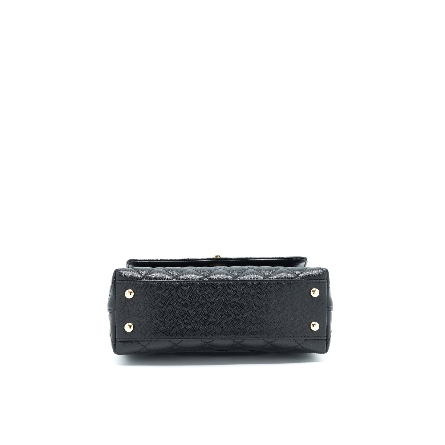Chanel Small Coco Handle 24cm Caviar Black L Embossed Handle