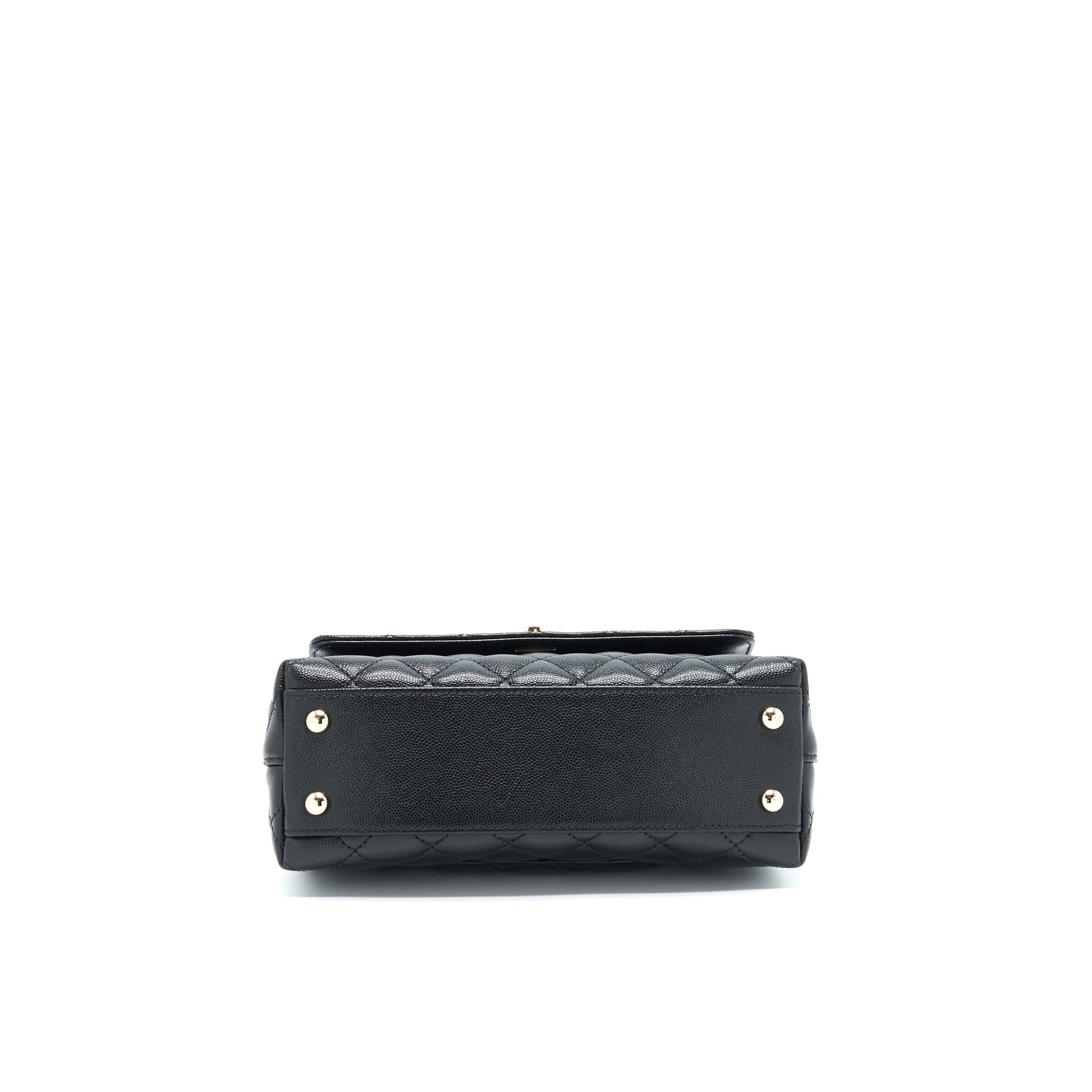 Chanel Small Coco Handle 24cm Caviar Black L Embossed Handle
