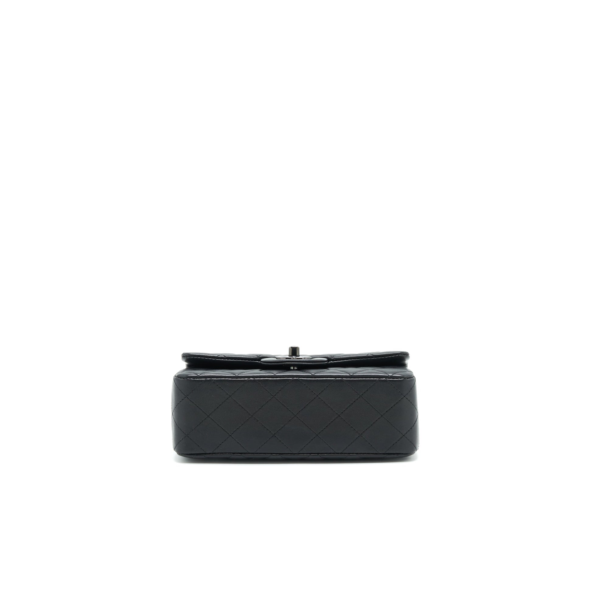 Chanel Mini Rectangular Lambskin black so black