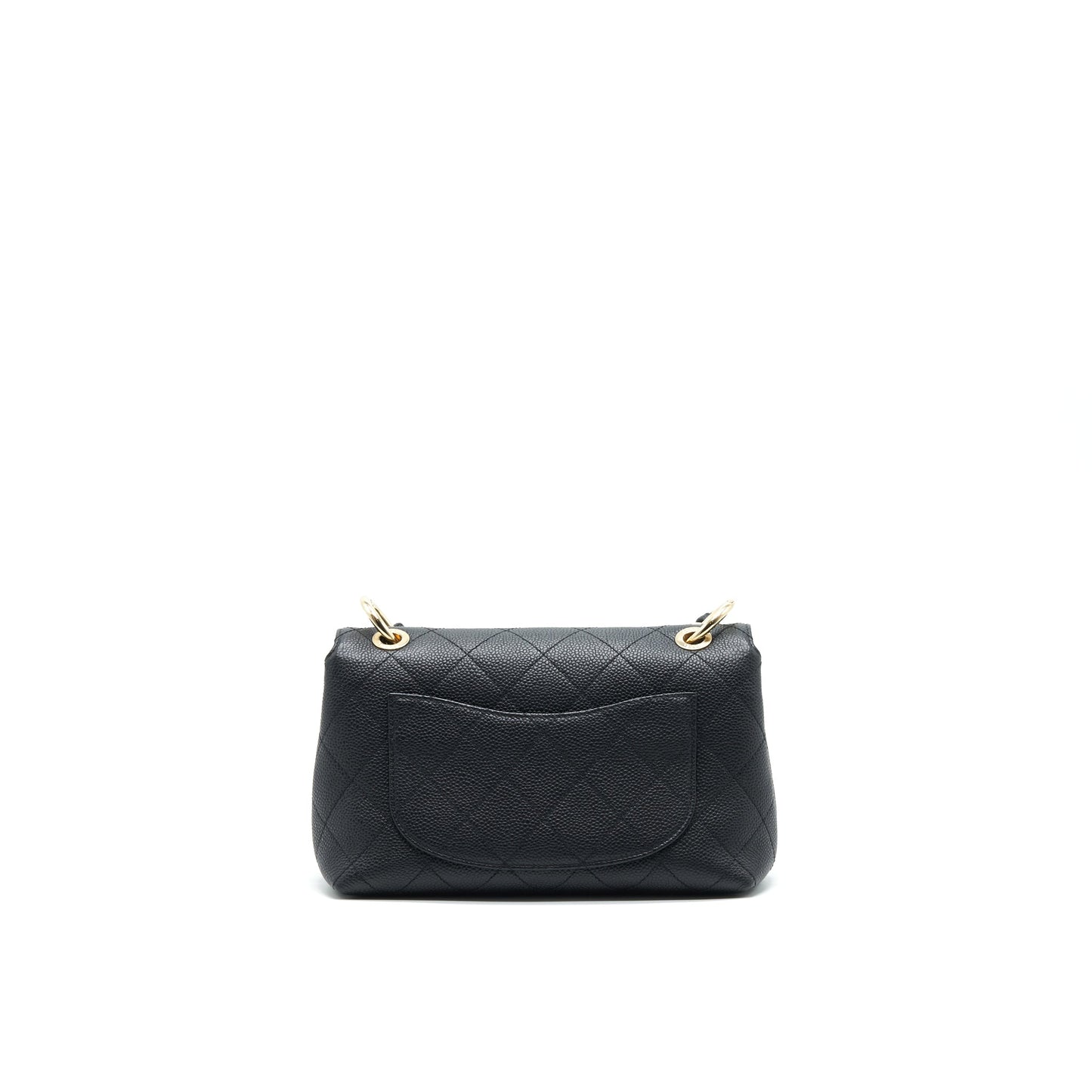 Chanel Caviar quilted flap Bag with handle and Chain Black L