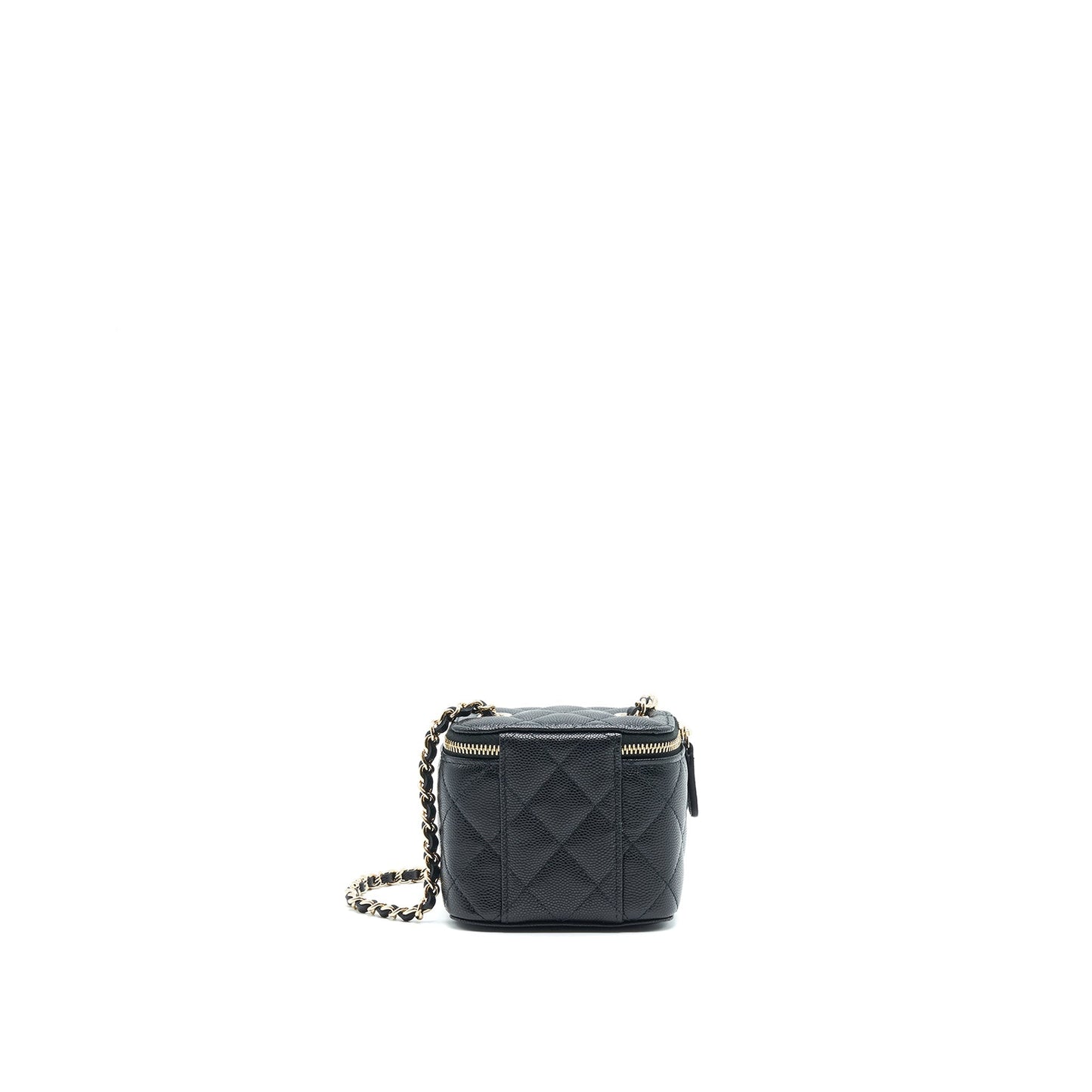 Chanel 22C Mini Vanity With Chain Black Caviar L