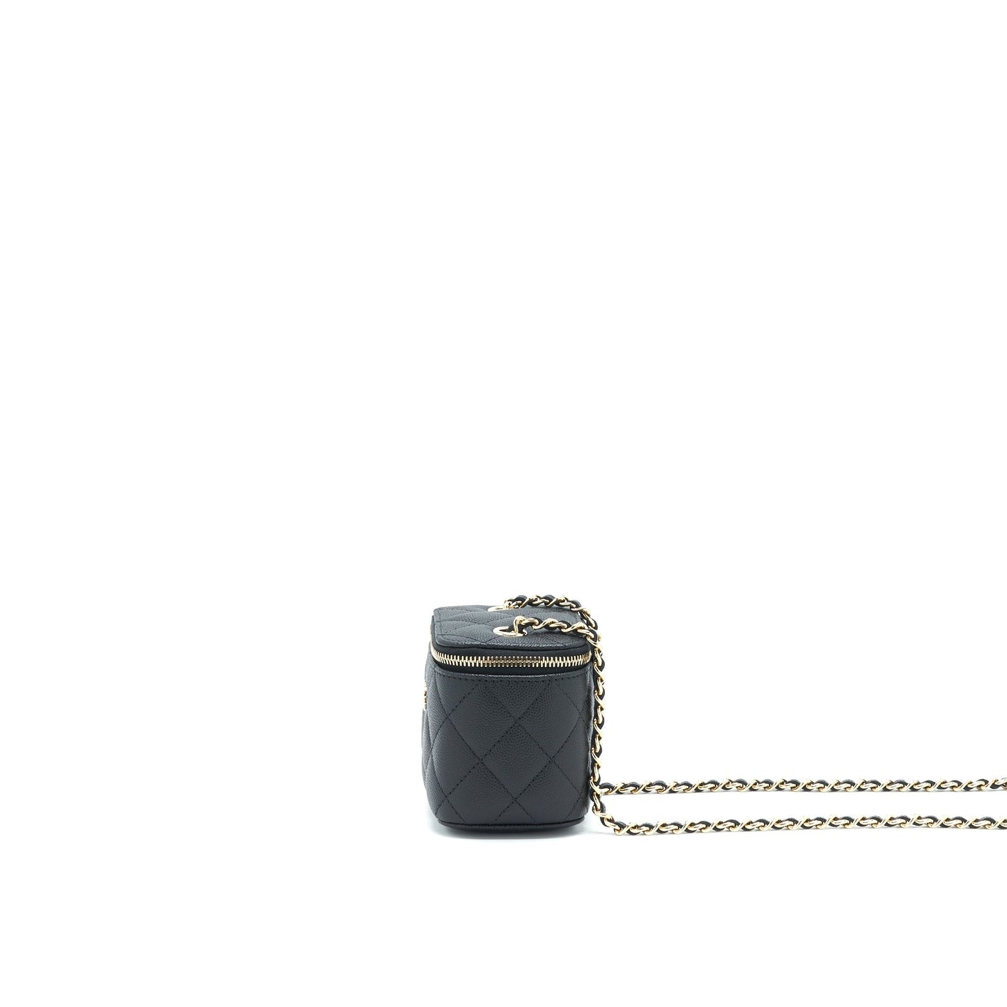 Chanel 22C Mini Vanity With Chain Black Caviar L