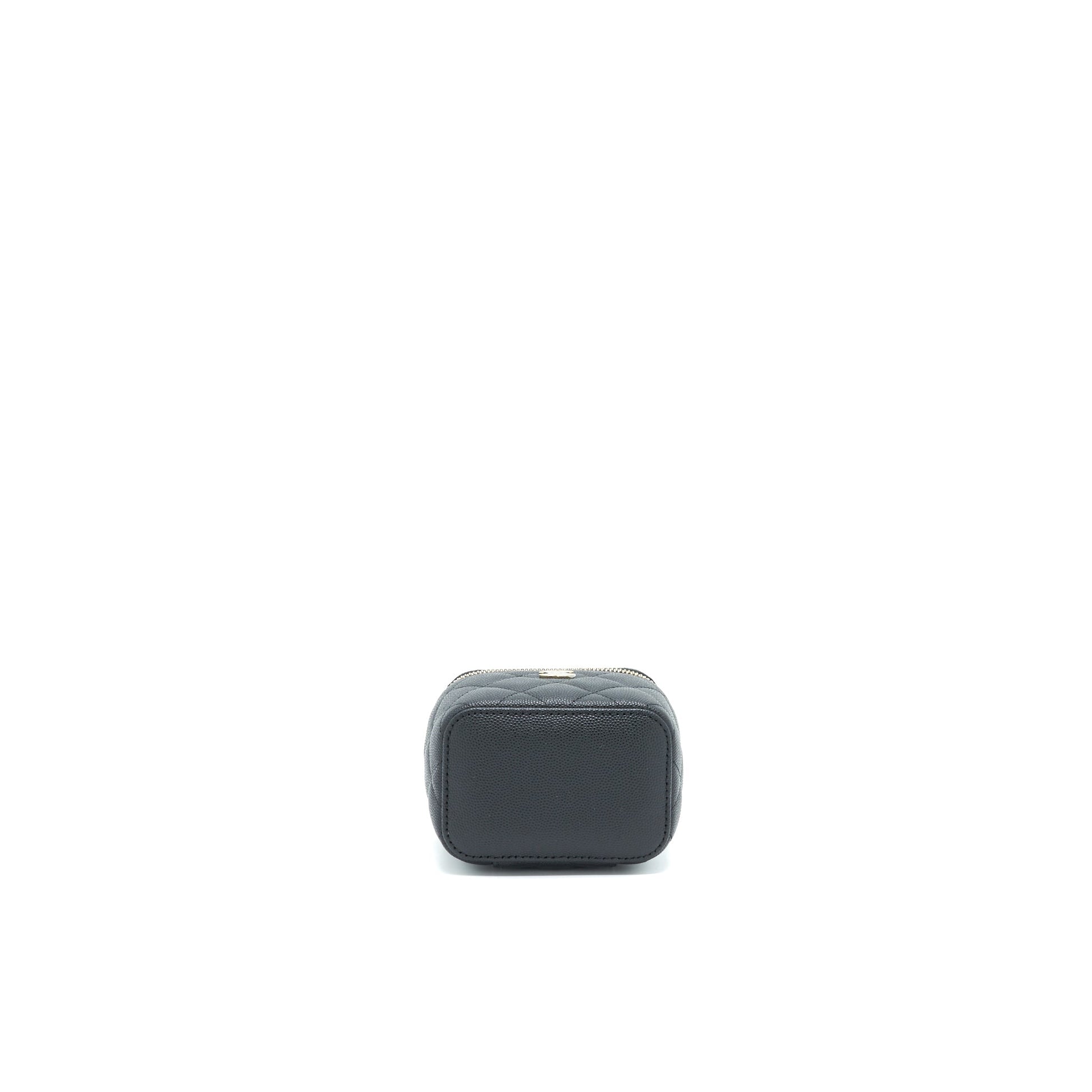 Chanel 22C Mini Vanity With Chain Black Caviar L