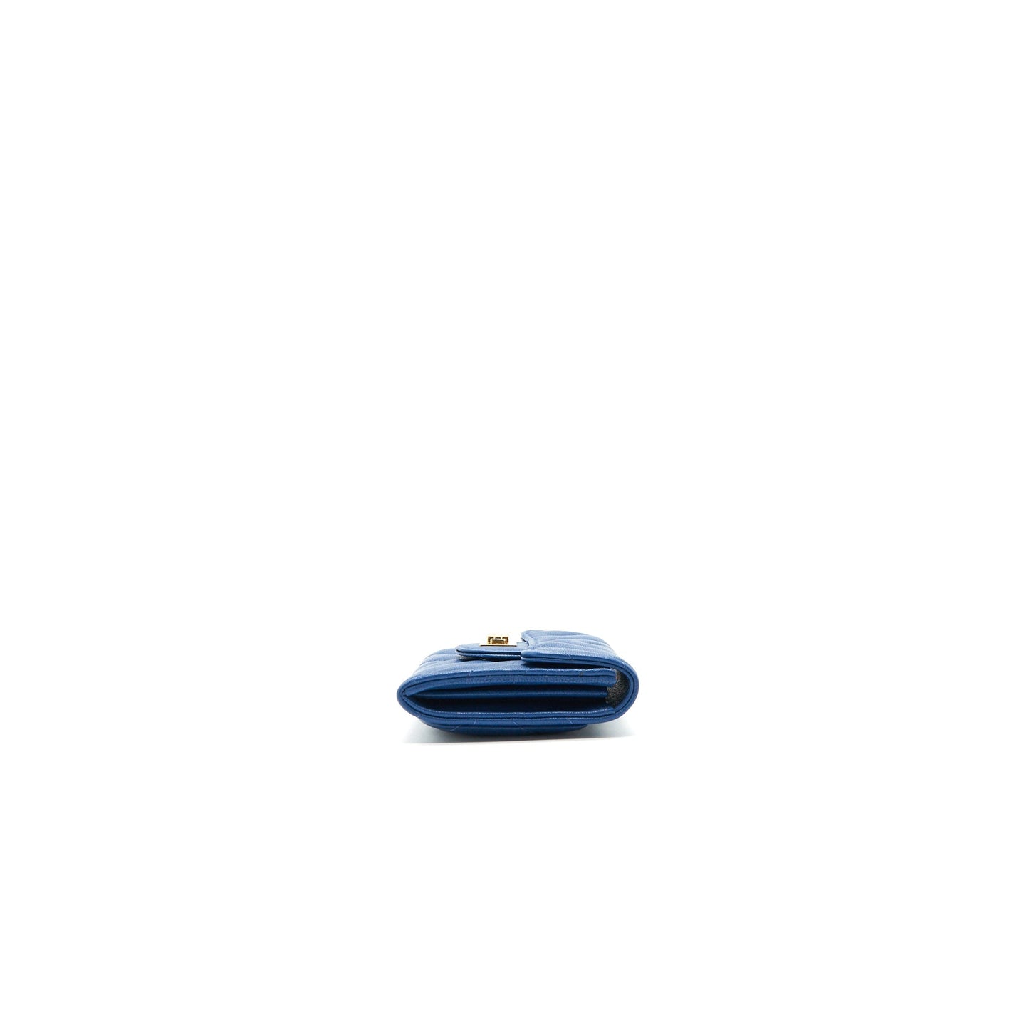 Chanel Chevron 2.55 reissue card Holder Blue