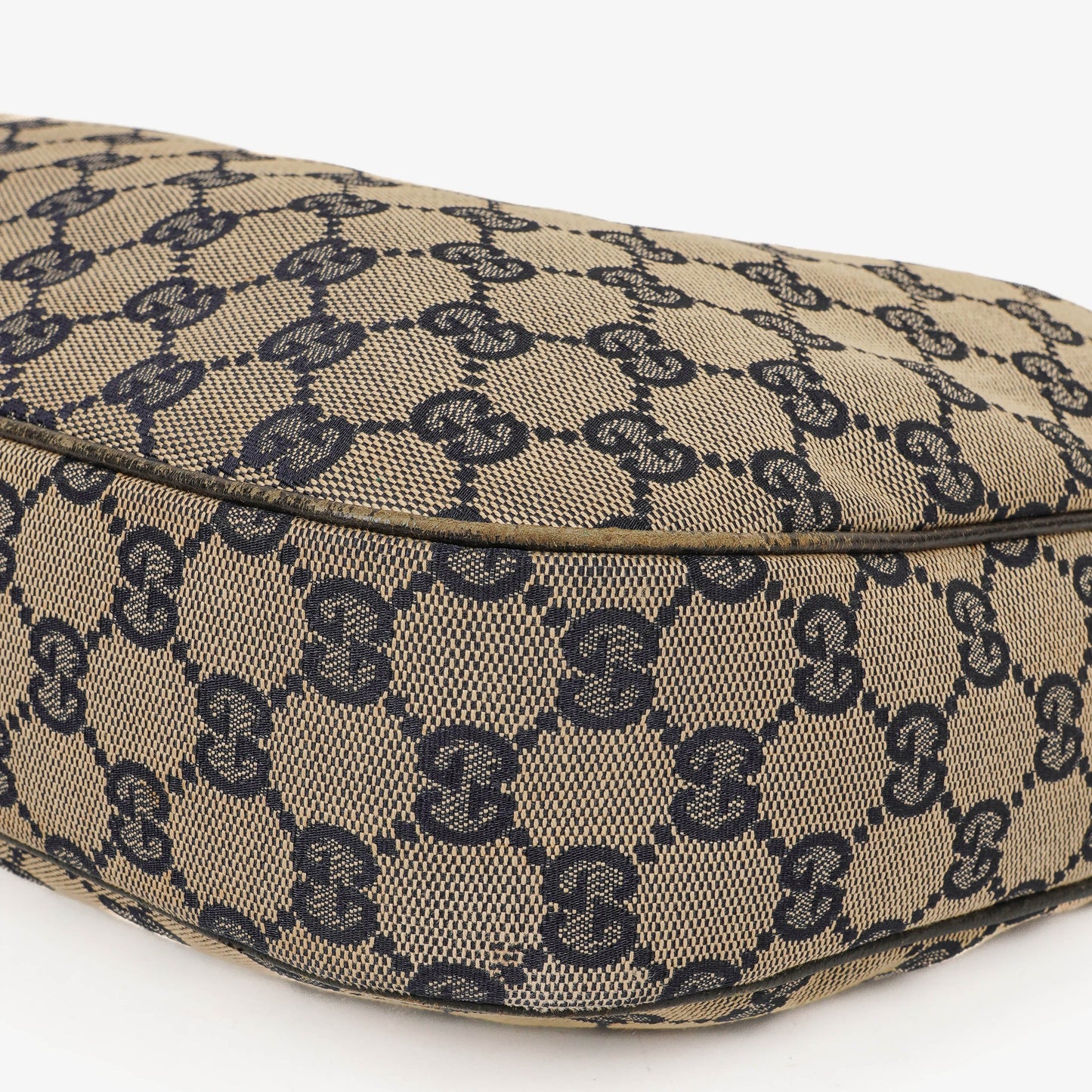 Gucci Charmy Navy GG Canvas Sherry Line Hobo Bag