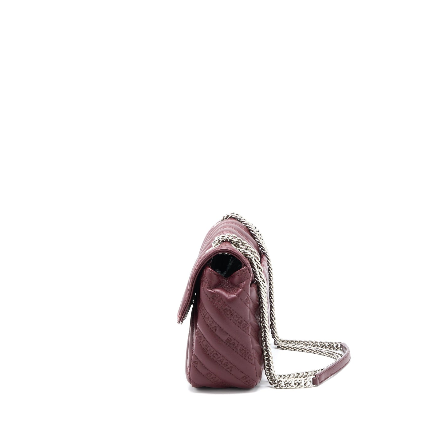 Balenciaga Logo Mini Purse Dark Red