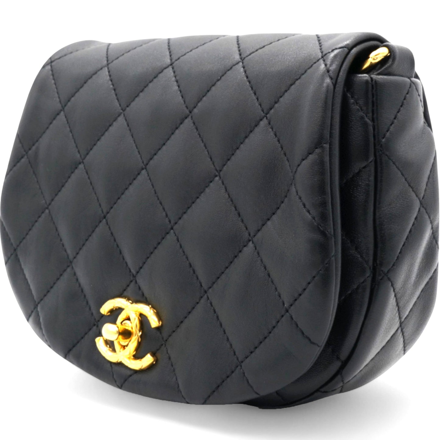 Chanel Calfskin Coco Mali Crossbody Bag Black