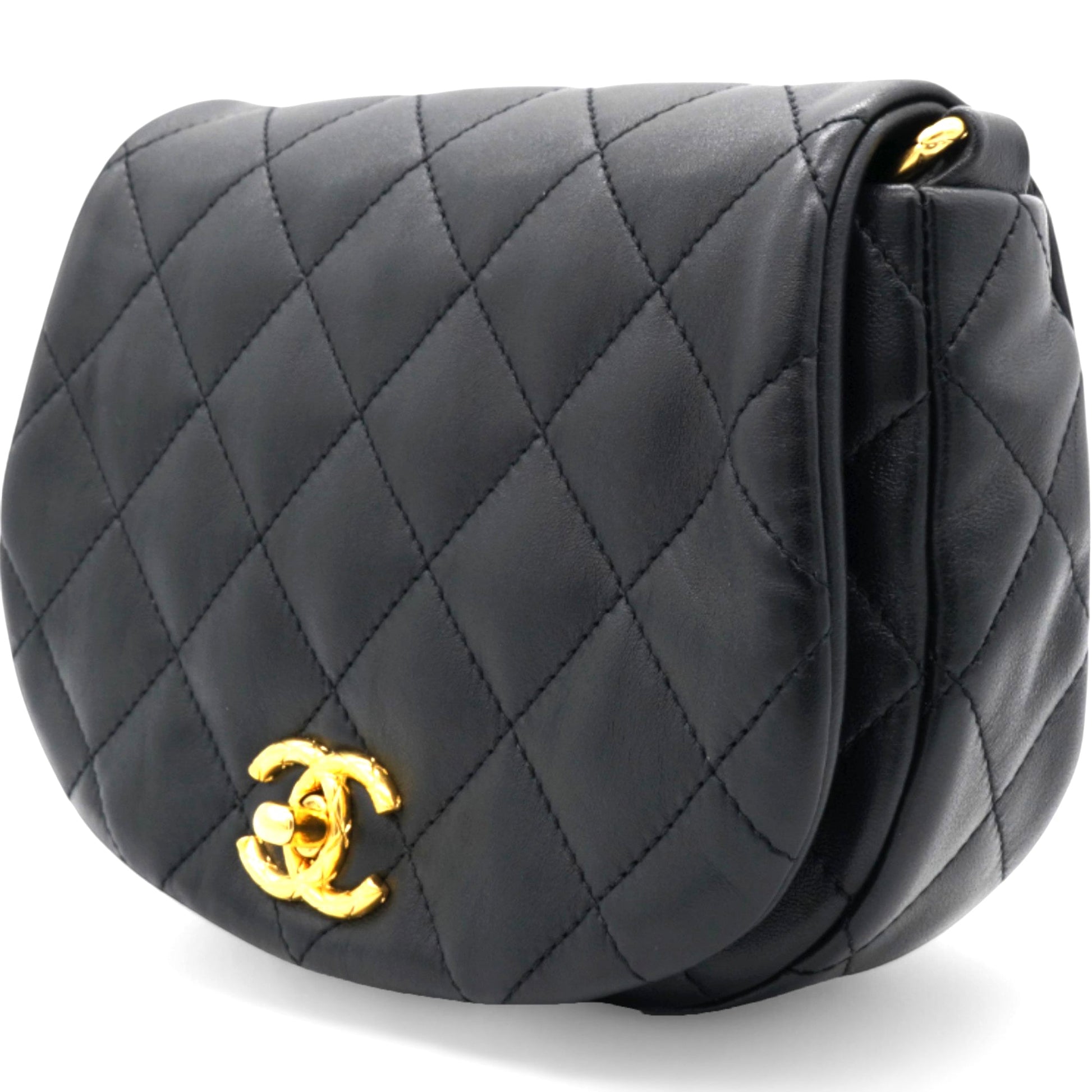 Chanel Calfskin Coco Mali Crossbody Bag Black