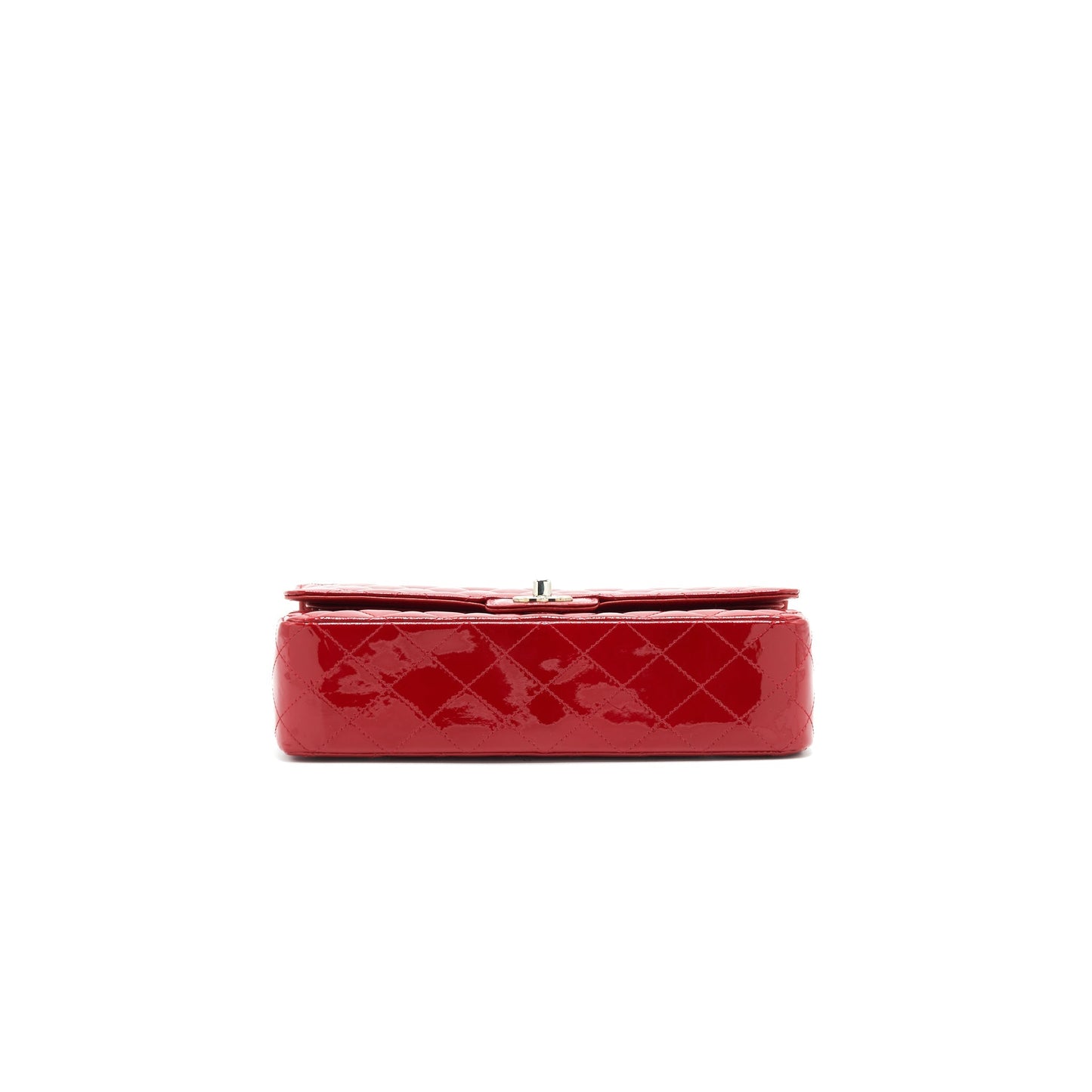 Chanel Medium Classic Double Flap Bag Patent Leather Red