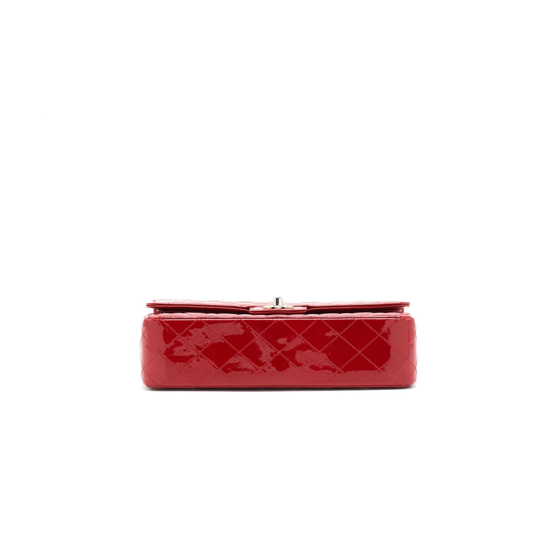 Chanel Medium Classic Double Flap Bag Patent Leather Red