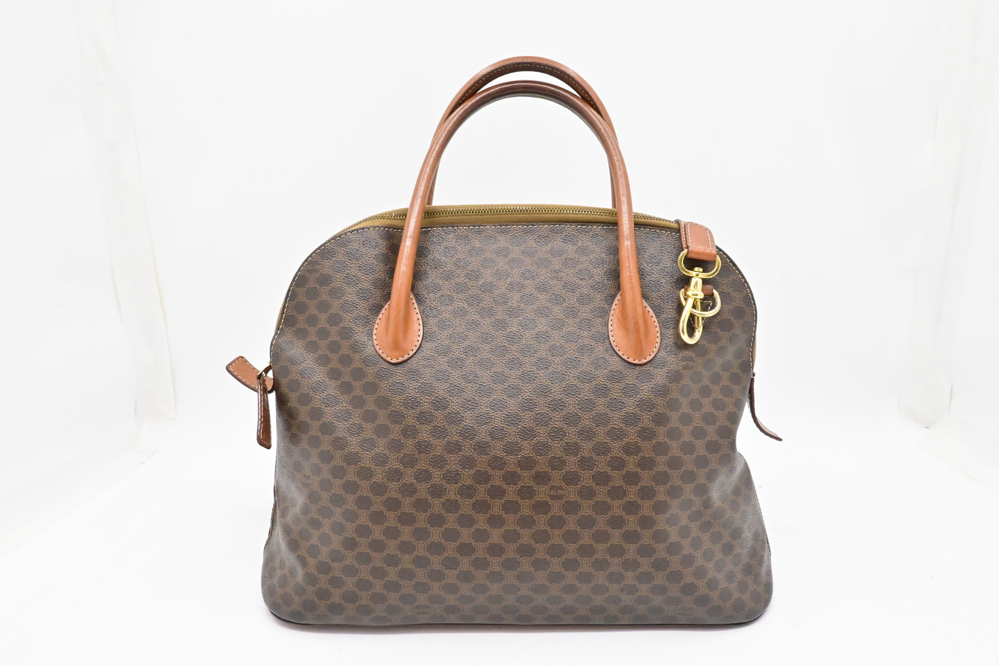 Celine Bowling Bag in Brown Macadam Canvas
