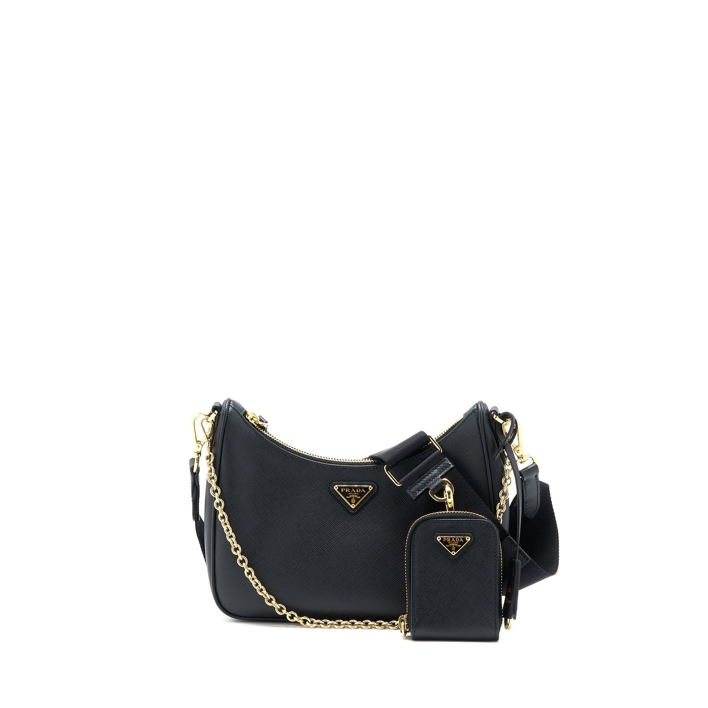 Prada Re-Edition 2005 Saffiano Black GHW