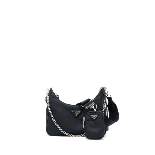 Prada Re-Edition 2005 Re-Nylon Bag Black SHW