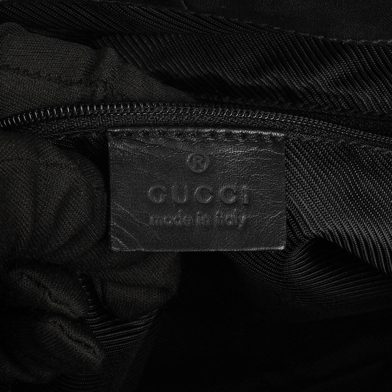 Gucci Bamboo Top Handle Dark Navy Monogram Canvas And Leather Hobo Bag