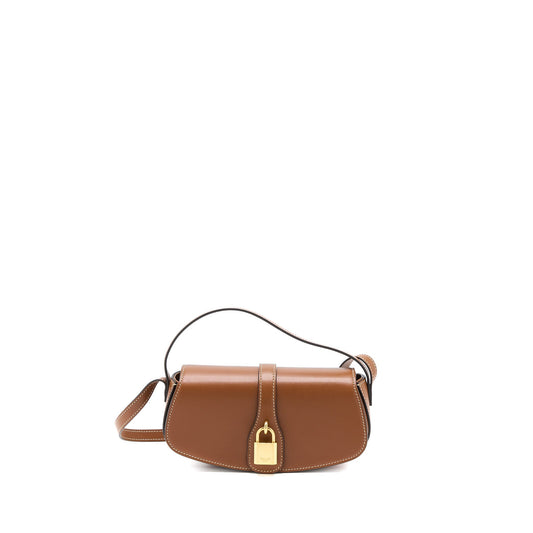 Celine Clutch On Strap Calfskin Tan