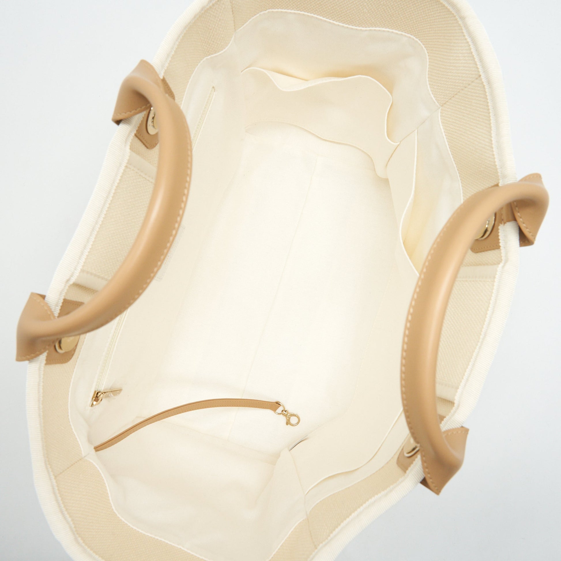Chanel Deauville Tote Bag In Creamy White/ Beige