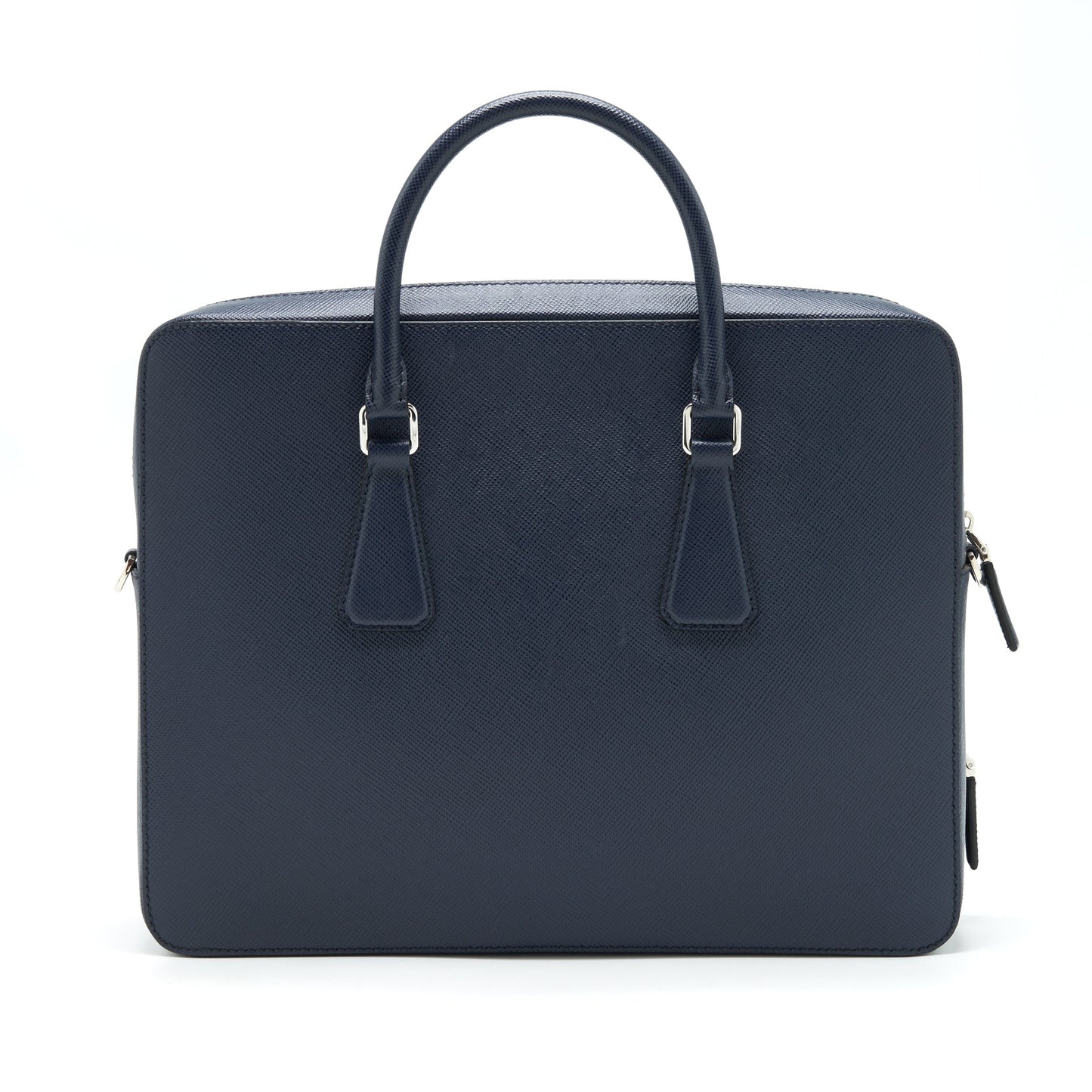 Prada Saffiano Briefcase Navy SHW