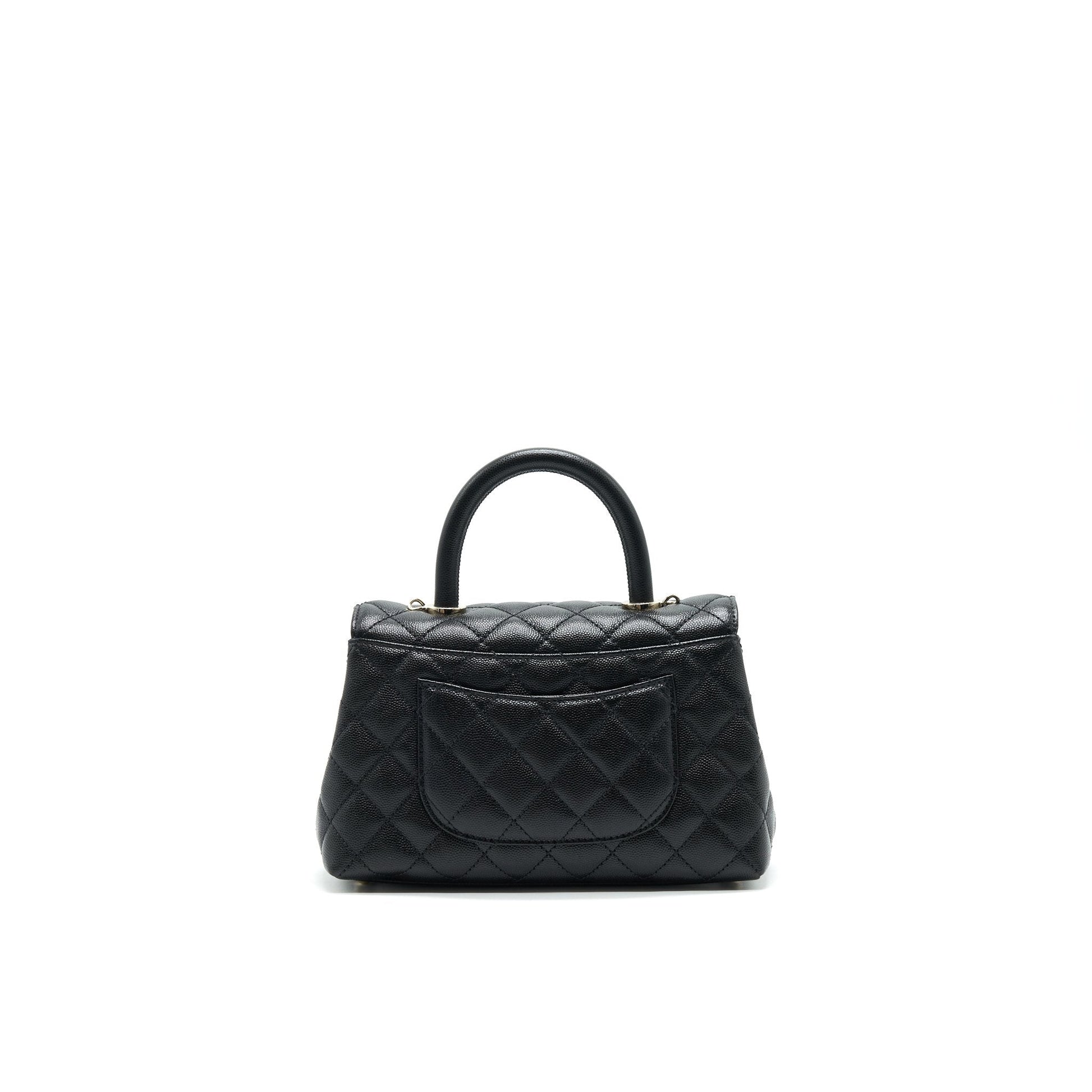 Chanel Small Coco Handle 24cm Caviar Black ( Microchip)