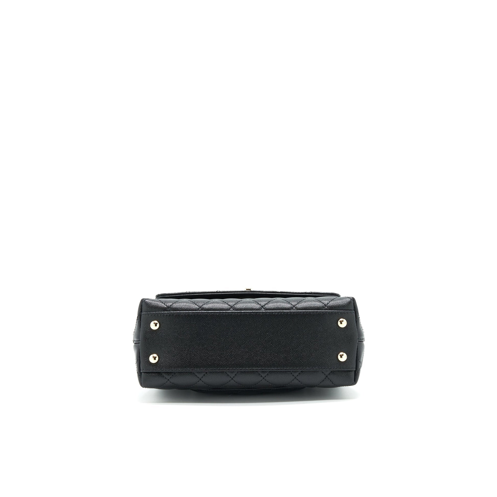 Chanel 21K Small (old mini) 24cm Cocohandle Black Caviar L