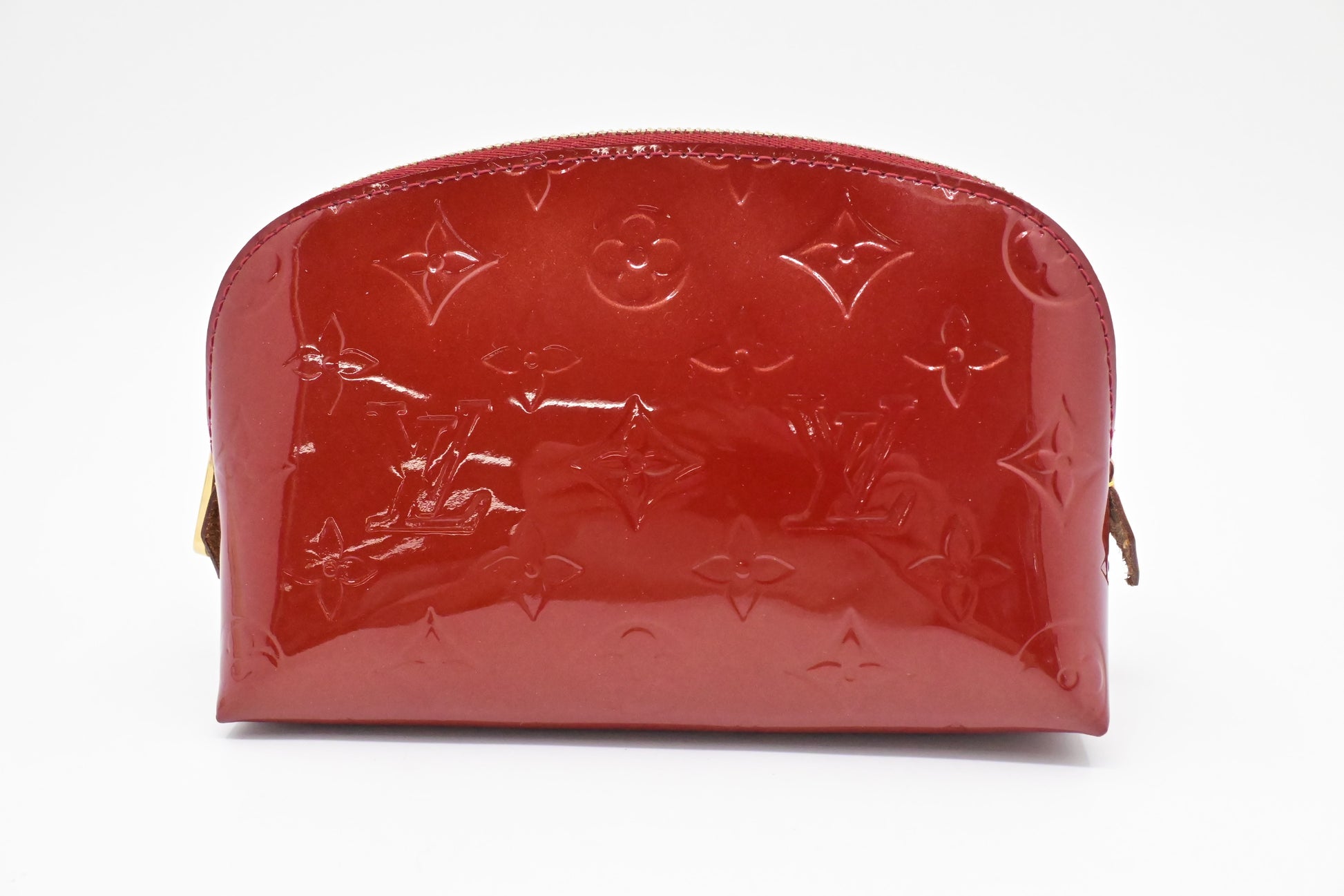 Louis Vuitton Pochette Cosmetique in Red Vernis Leather