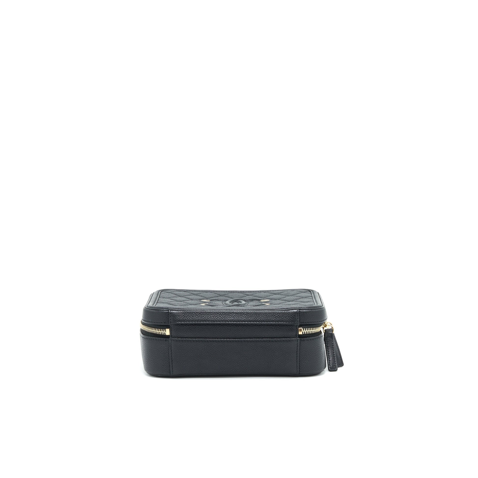 Chanel Cavia Leather Vanity Bag Black