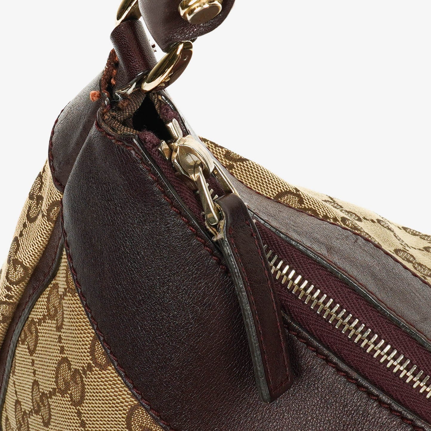 Gucci Monogram Canvas Abbey D-Ring Hobo Bag