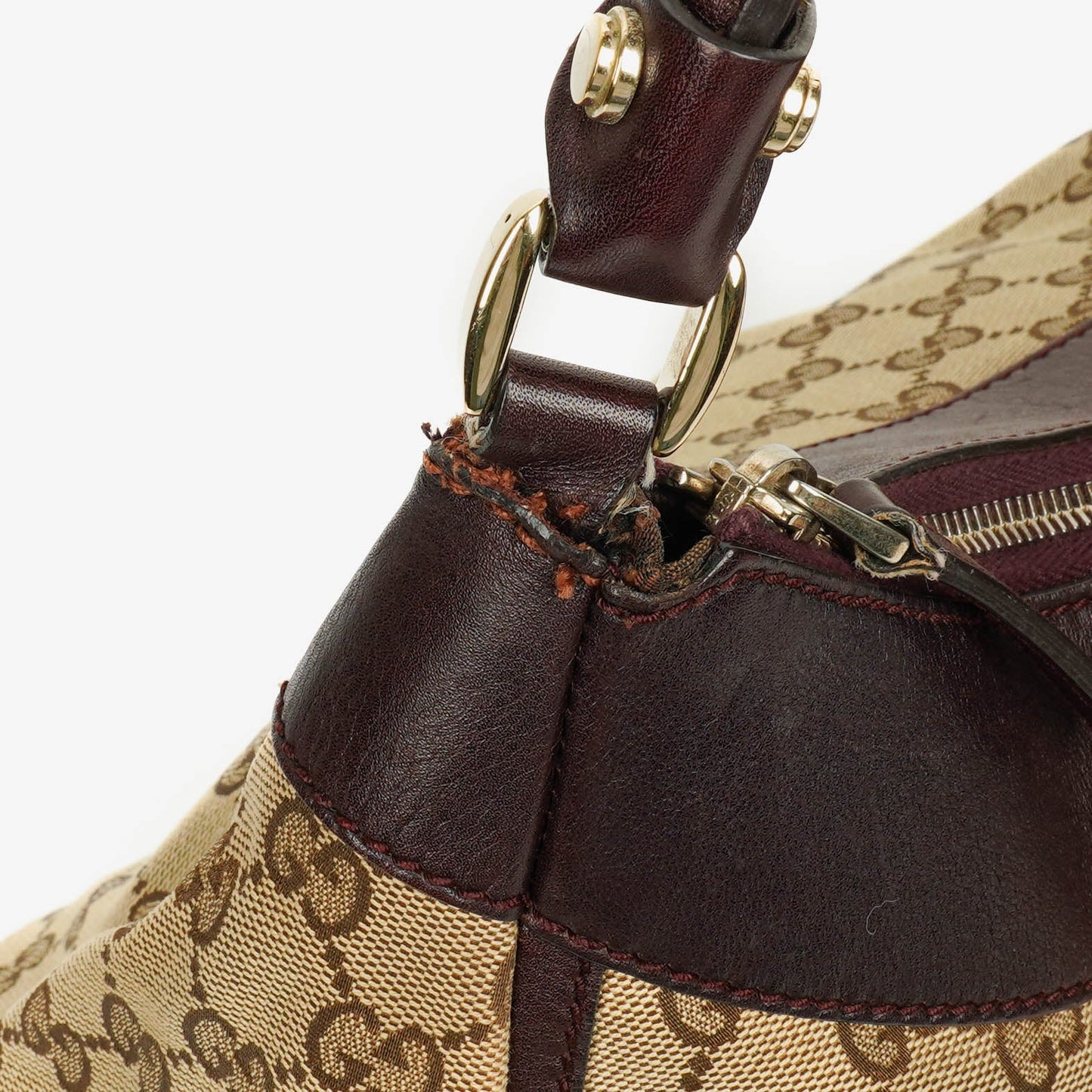 Gucci Monogram Canvas Abbey D-Ring Hobo Bag
