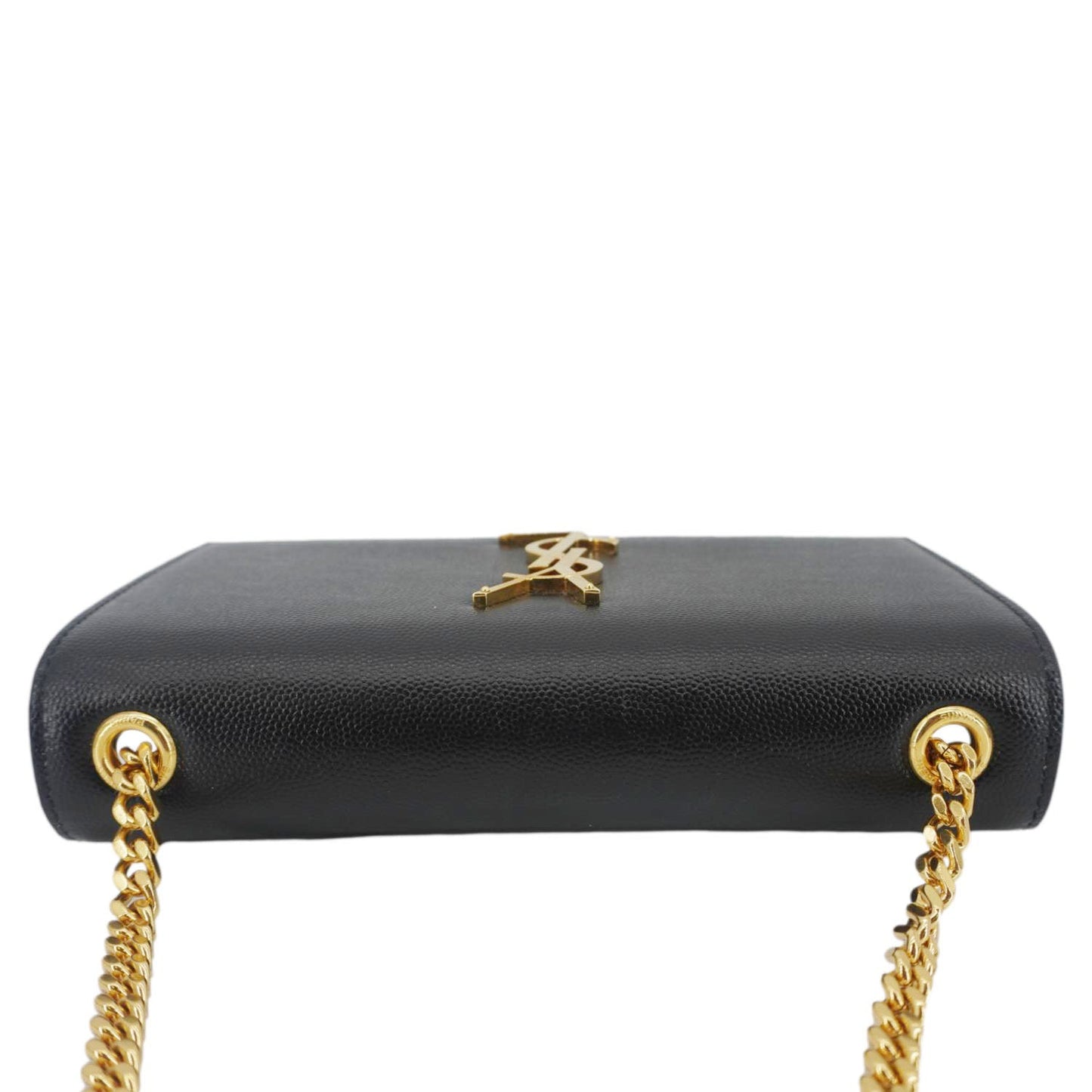 SAINT LAURENT Kate Medium Grain De Poudre Leather Crossbody Bag Black