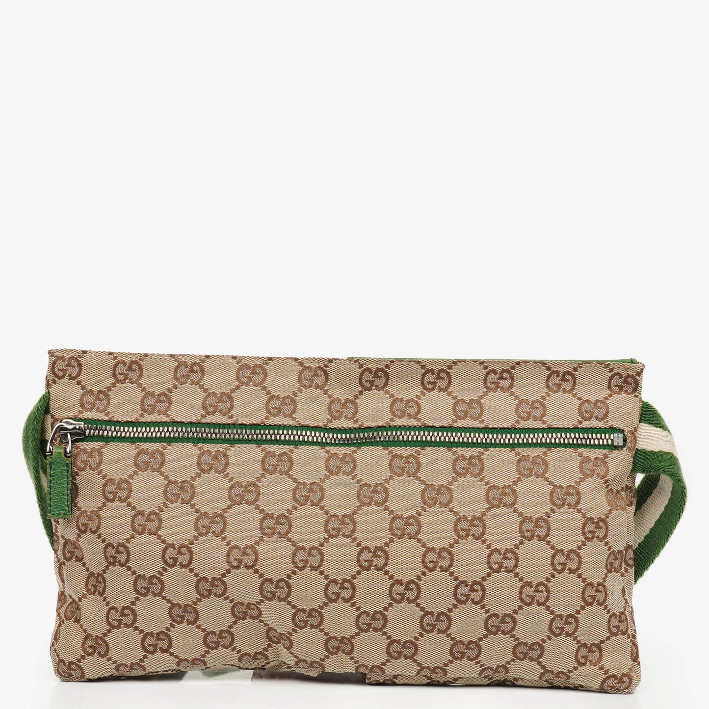 Gucci GG Multicolour Beige/Green Monogram Canvas Belt Bag
