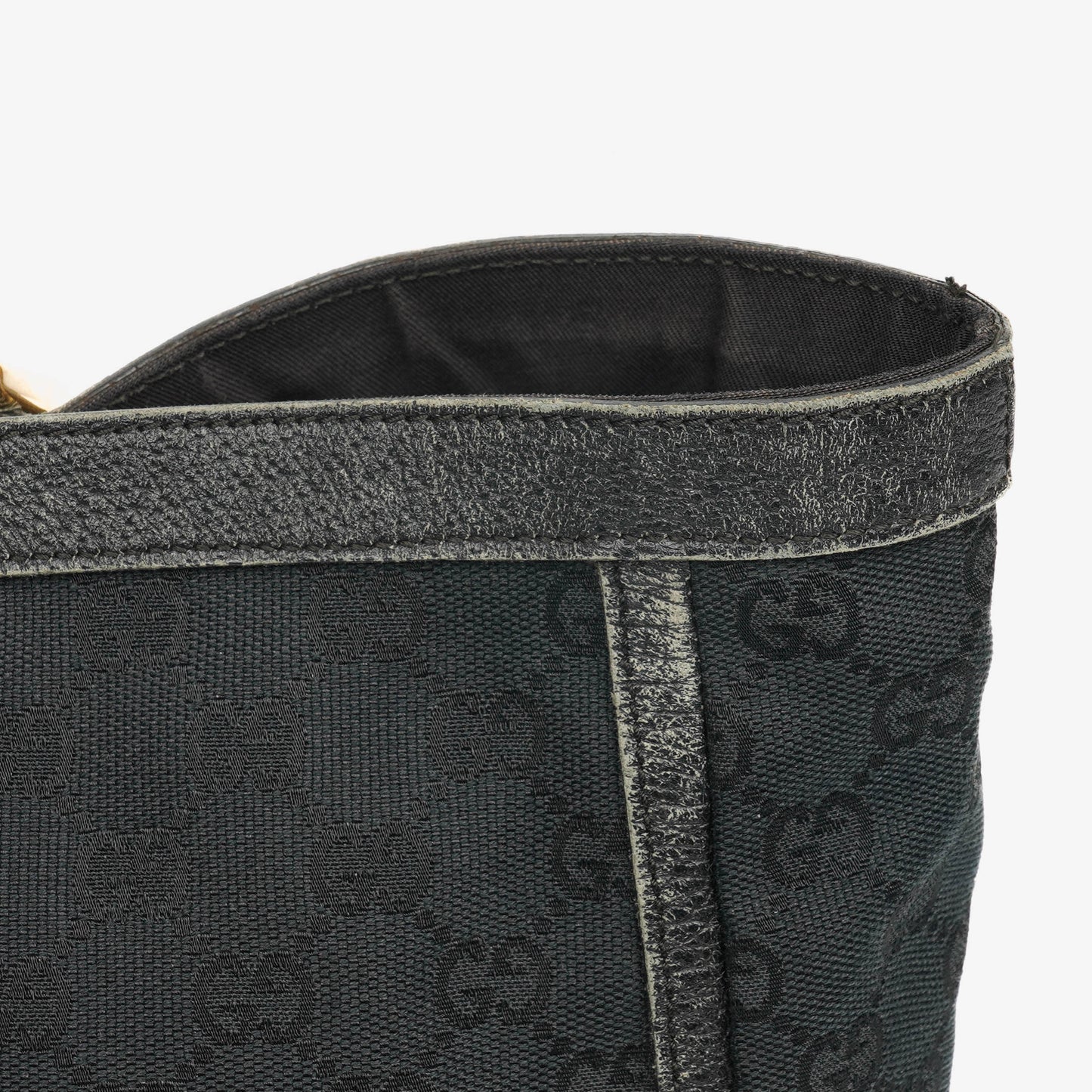 Gucc Monogram GG Canvas Black Abbey Tote Bag