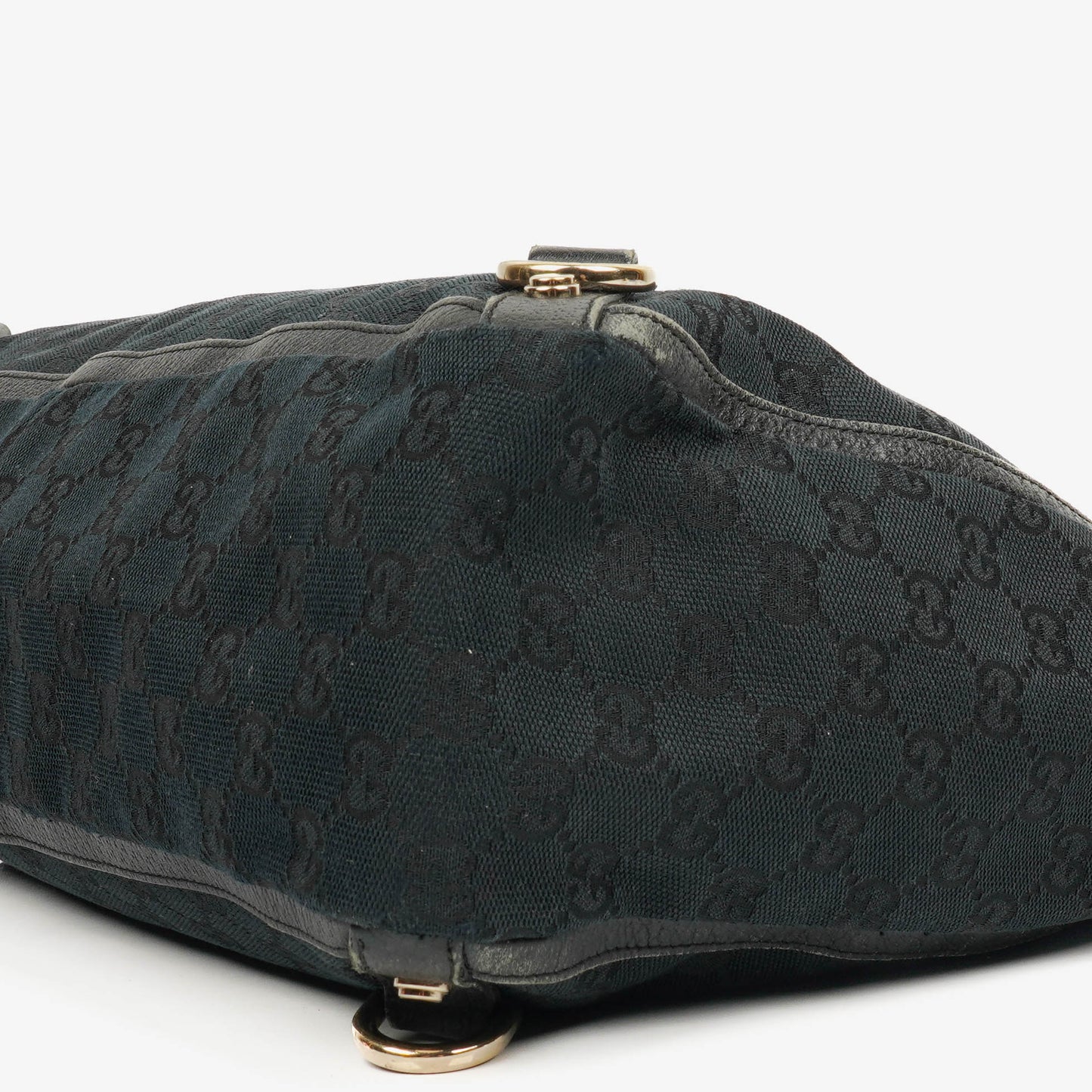 Gucc Monogram GG Canvas Black Abbey Tote Bag