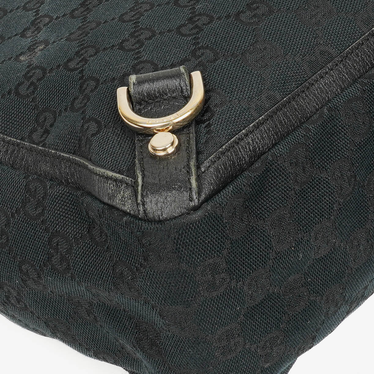 Gucc Monogram GG Canvas Black Abbey Tote Bag