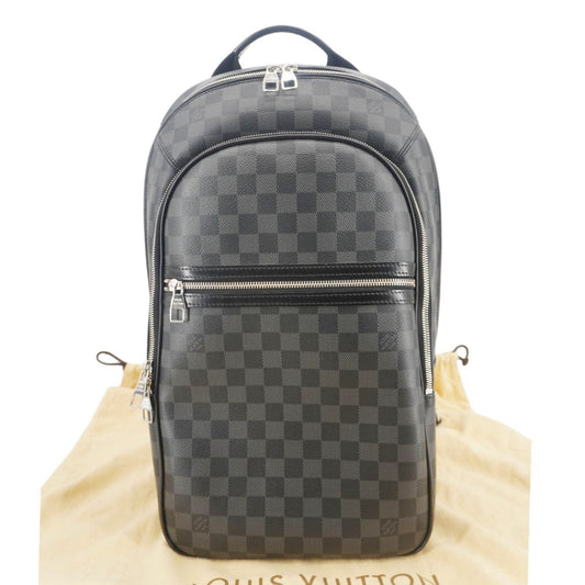 LOUIS VUITTON Michael Damier Graphite Canvas Backpack Bag Black