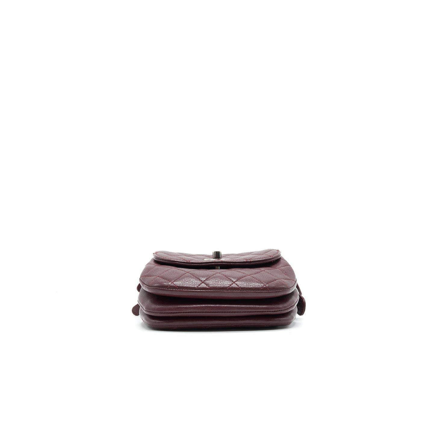 CHANEL Small Flap Bag With Chain Burgundy
