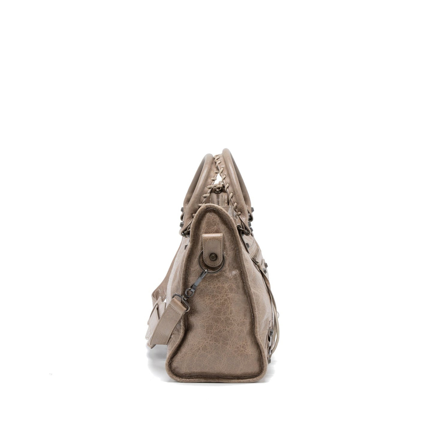 Balenciaga Classic City Purse Light Brown Ruthenium Hardware